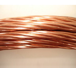 Bare copper wire twisted C